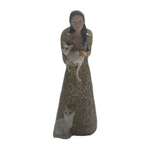 Angel Star Angel with Cats Figurine 7.5" Pawsitive Purrr-fect Angel #8044 EUC‎